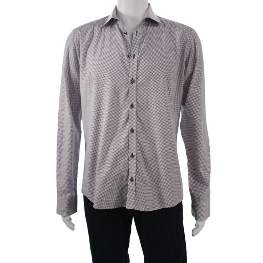 Sand Copenhagen Mens Dress Shirt Point Collar White Cotton Size M